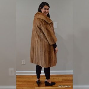 Natural Vintage Mink Stroller Fur Coat Size 10